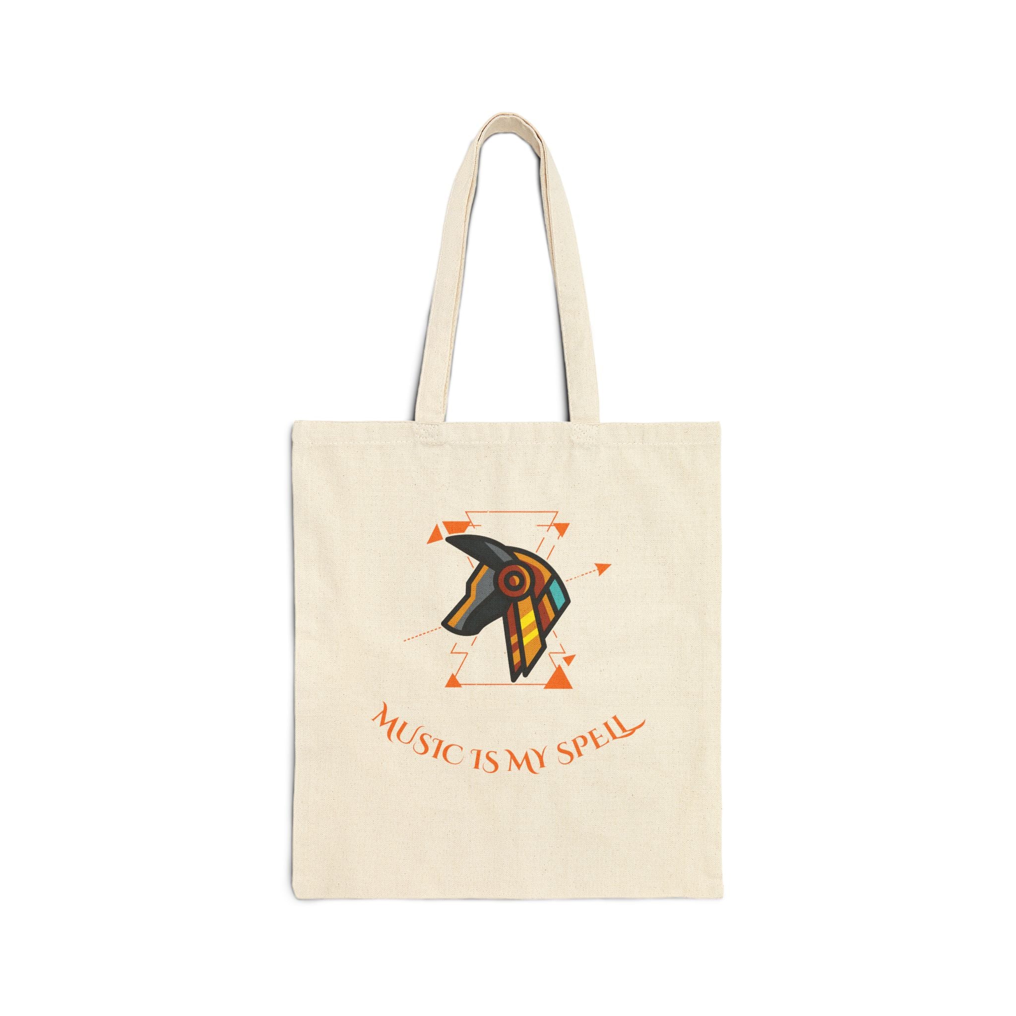 Canvas Tote Bag — Geometric Musical Horse & Intricate Mandala Horse Art