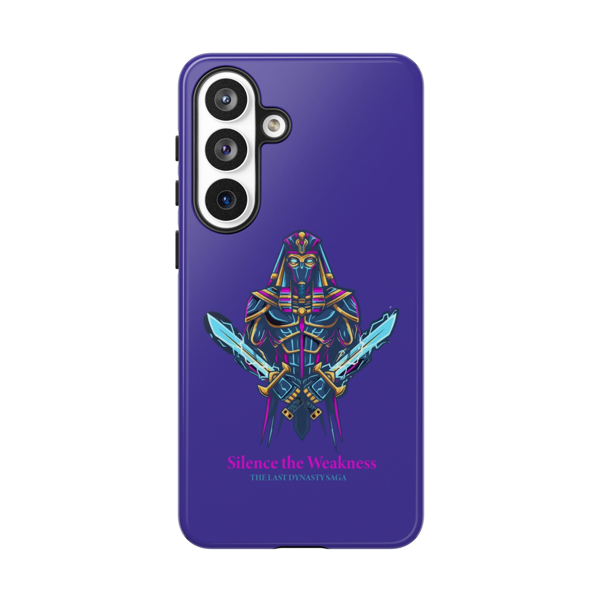 Phone Case — Neon Pharaoh Dual Swords "Silence the Weakness"