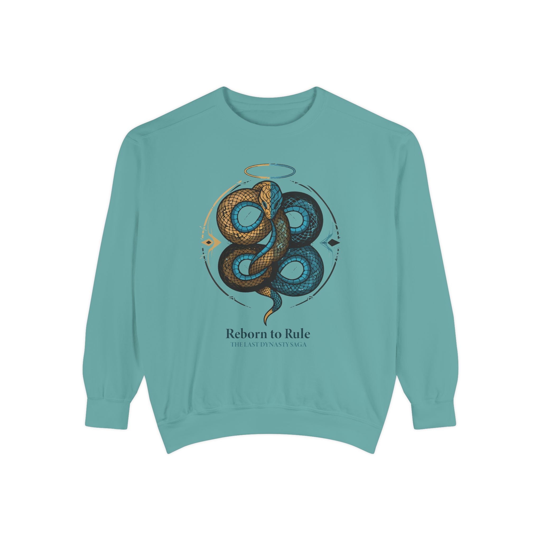 Snake Emblem Sweatshirt — "Reborn to Rule" Graphic Crewneck