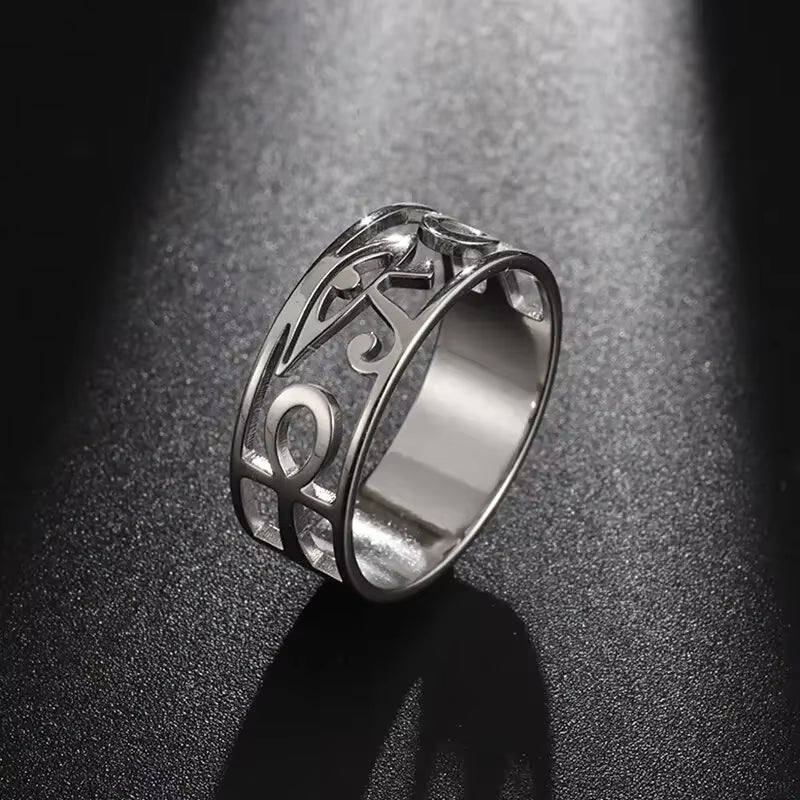 The Udjat Signet Eye of Horus Protection Ring