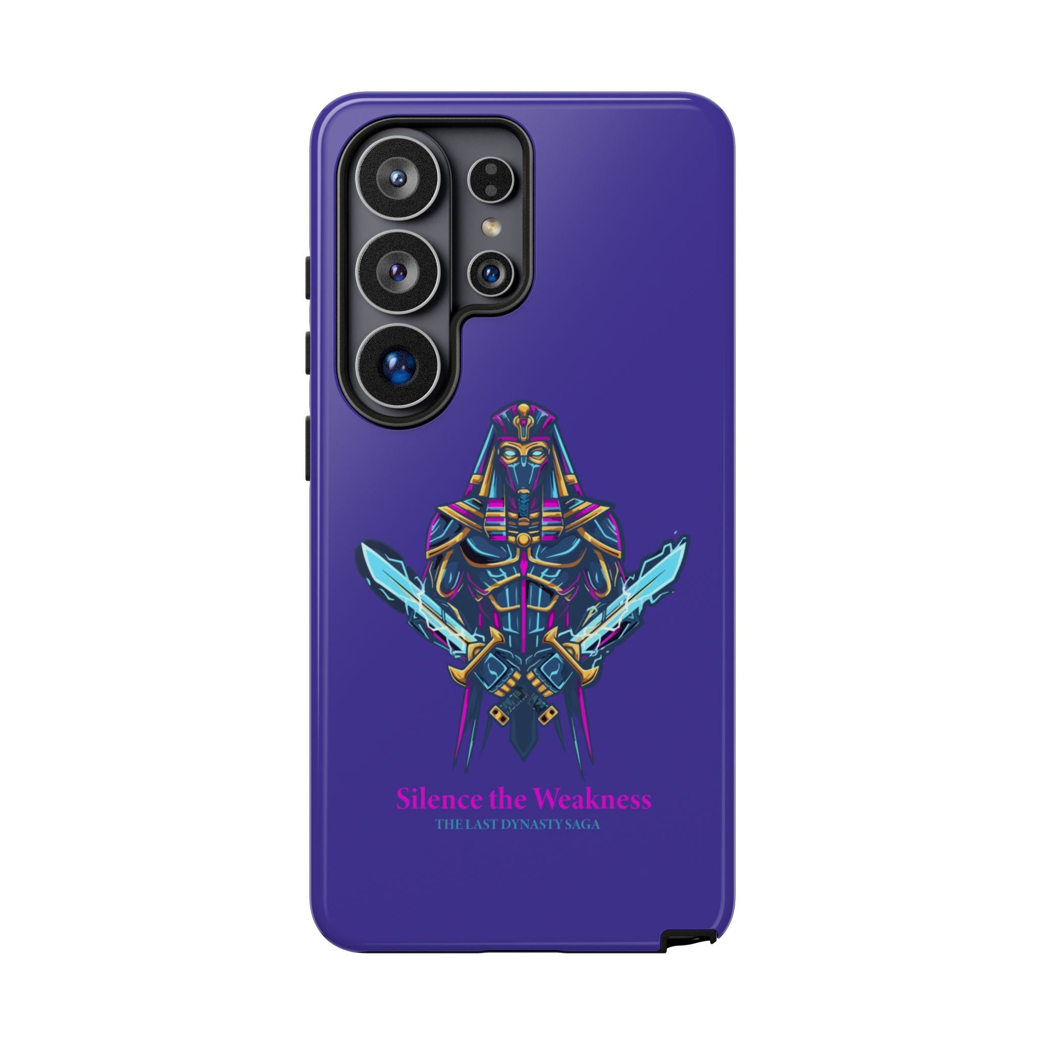 Phone Case — Neon Pharaoh Dual Swords "Silence the Weakness"