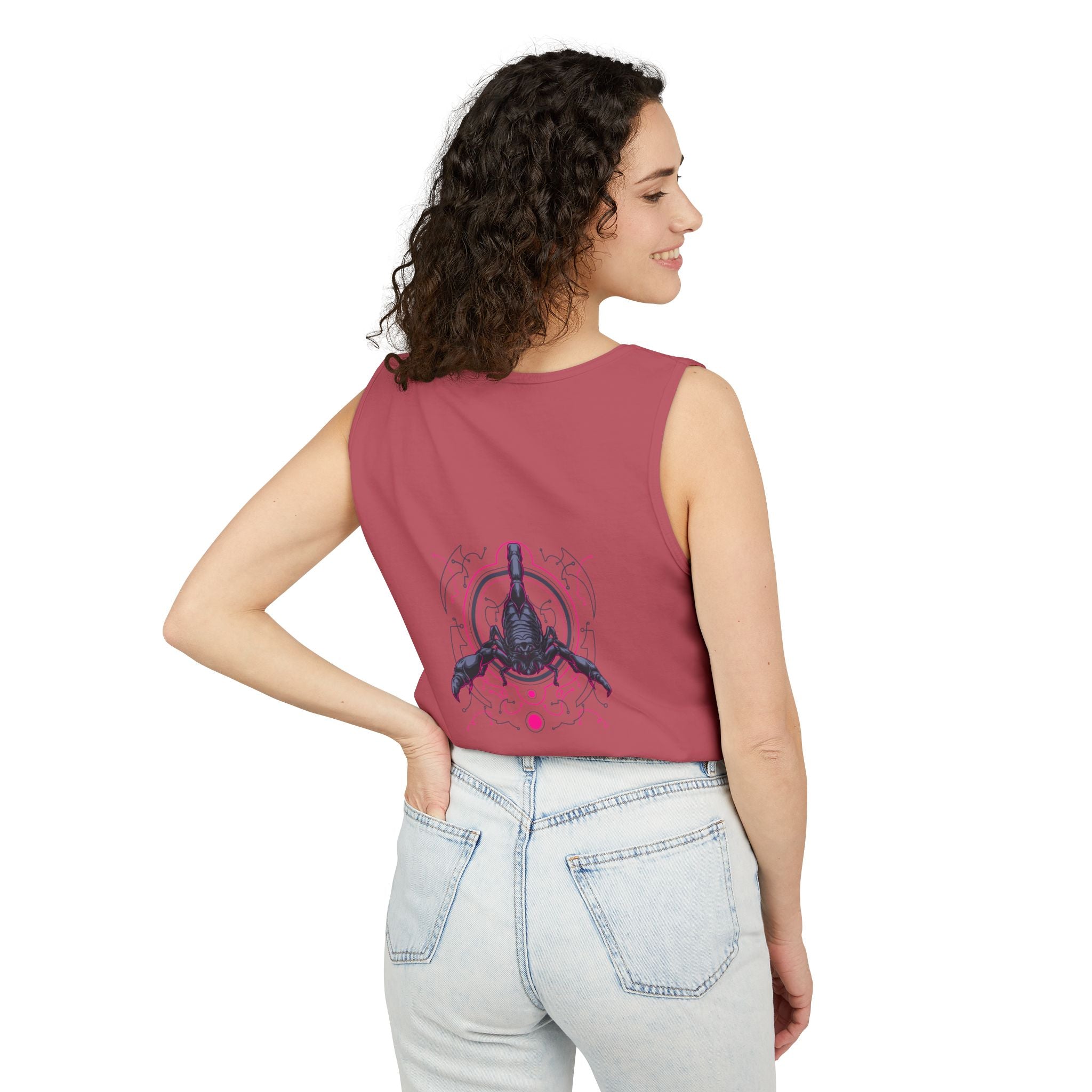 Scorpion Graphic Tank Top — Dark Cosmic Scorpion Art