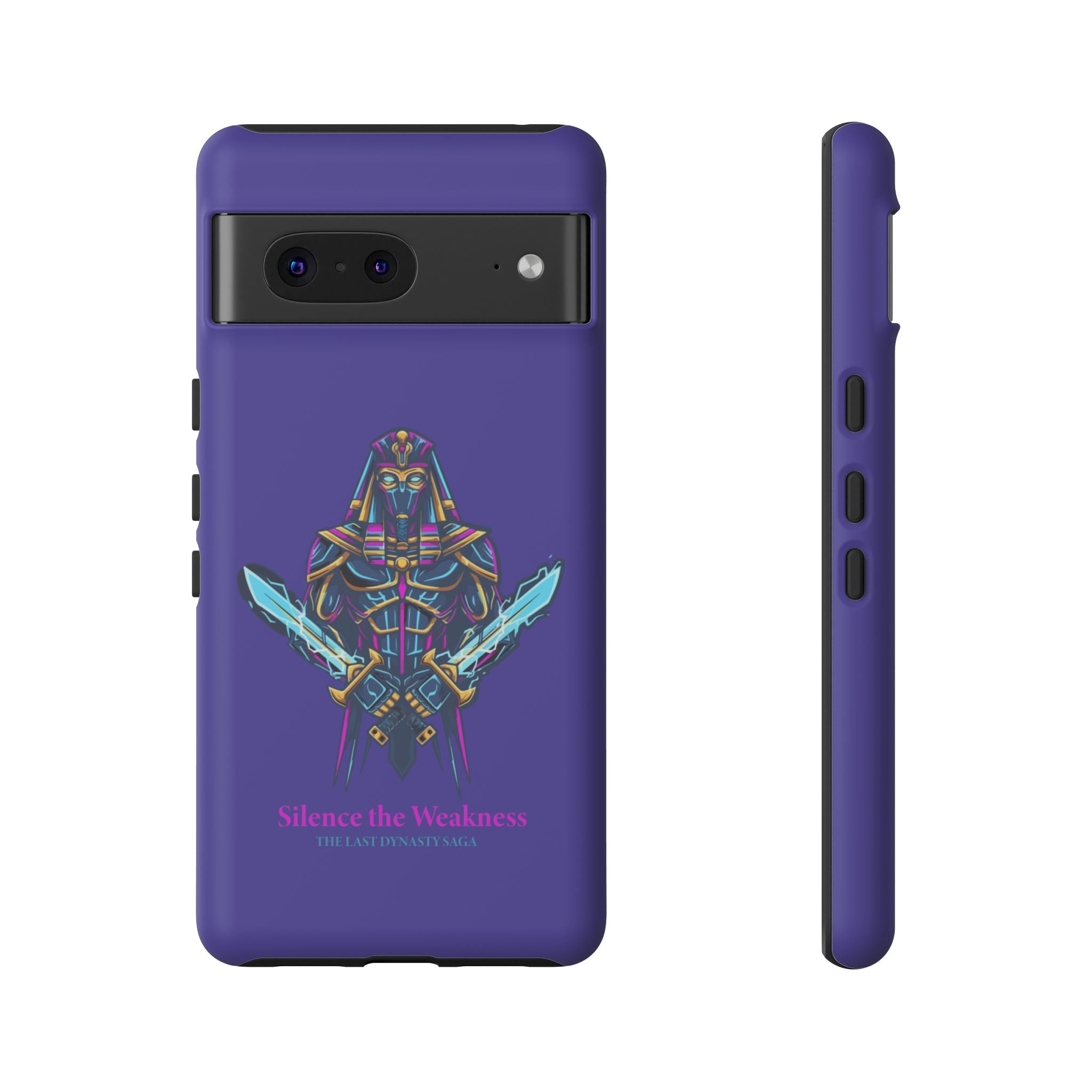 Phone Case — Neon Pharaoh Dual Swords "Silence the Weakness"