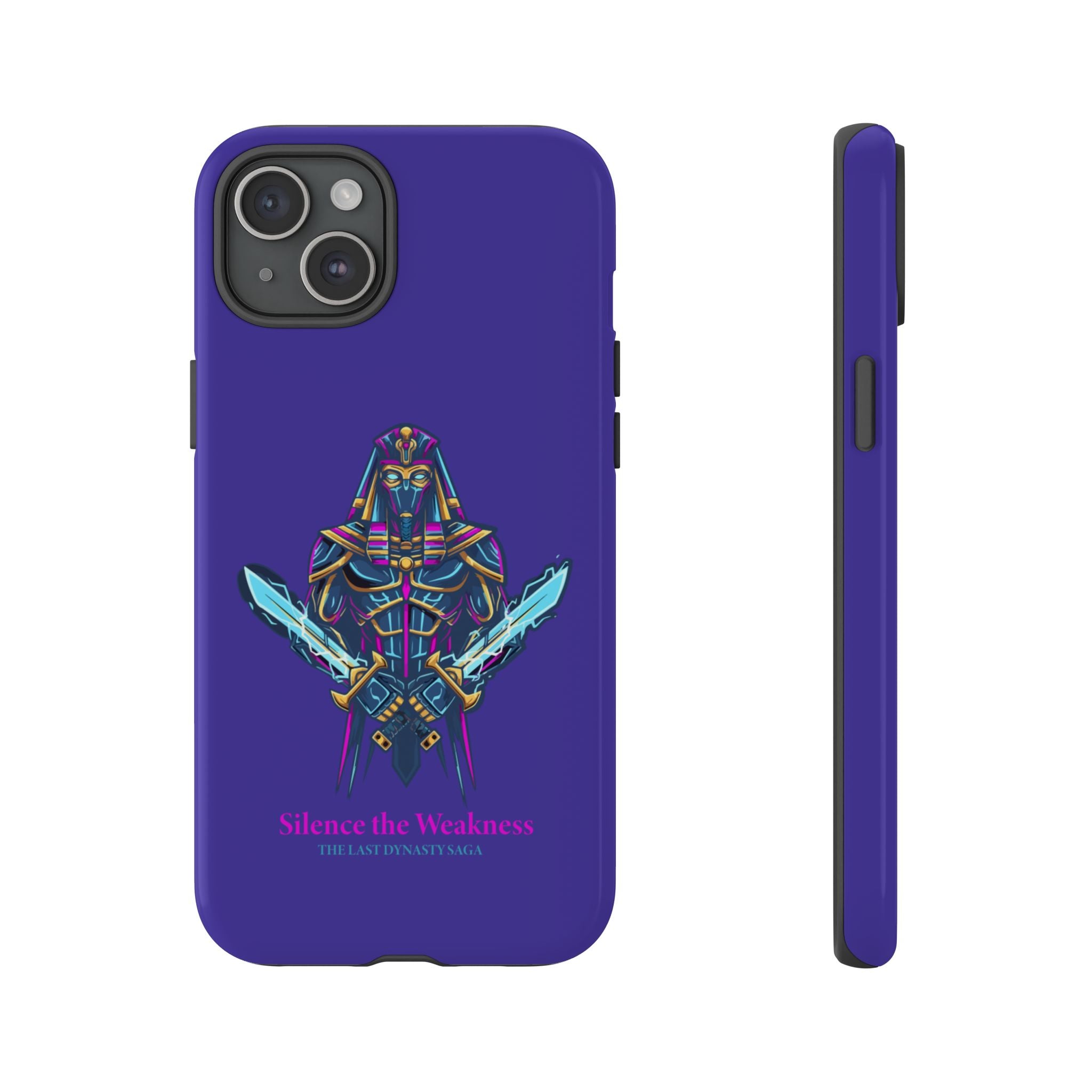 Phone Case — Neon Pharaoh Dual Swords "Silence the Weakness"