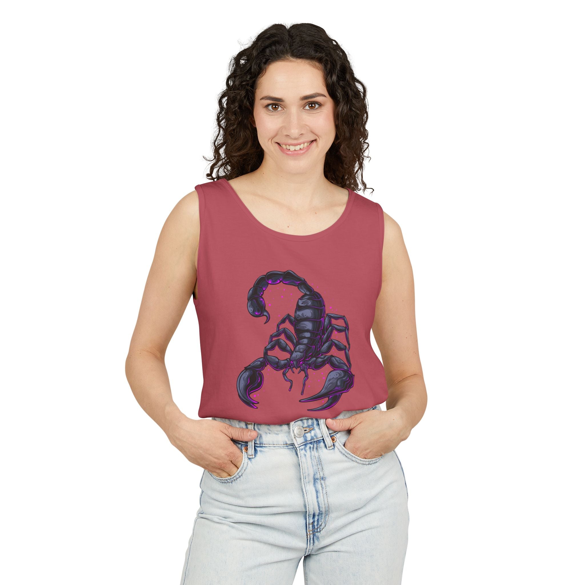 Scorpion Graphic Tank Top — Dark Cosmic Scorpion Art