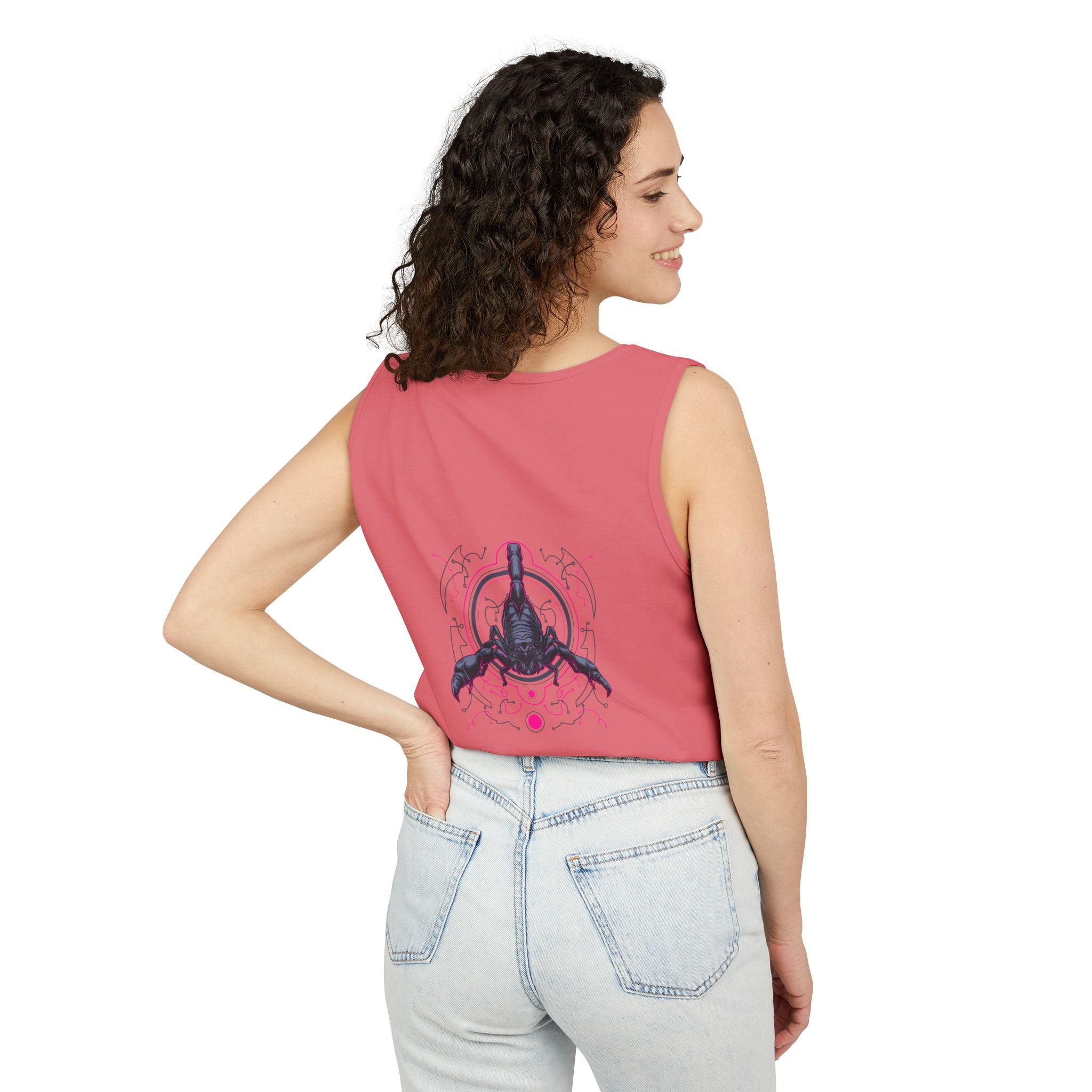 Scorpion Graphic Tank Top — Dark Cosmic Scorpion Art