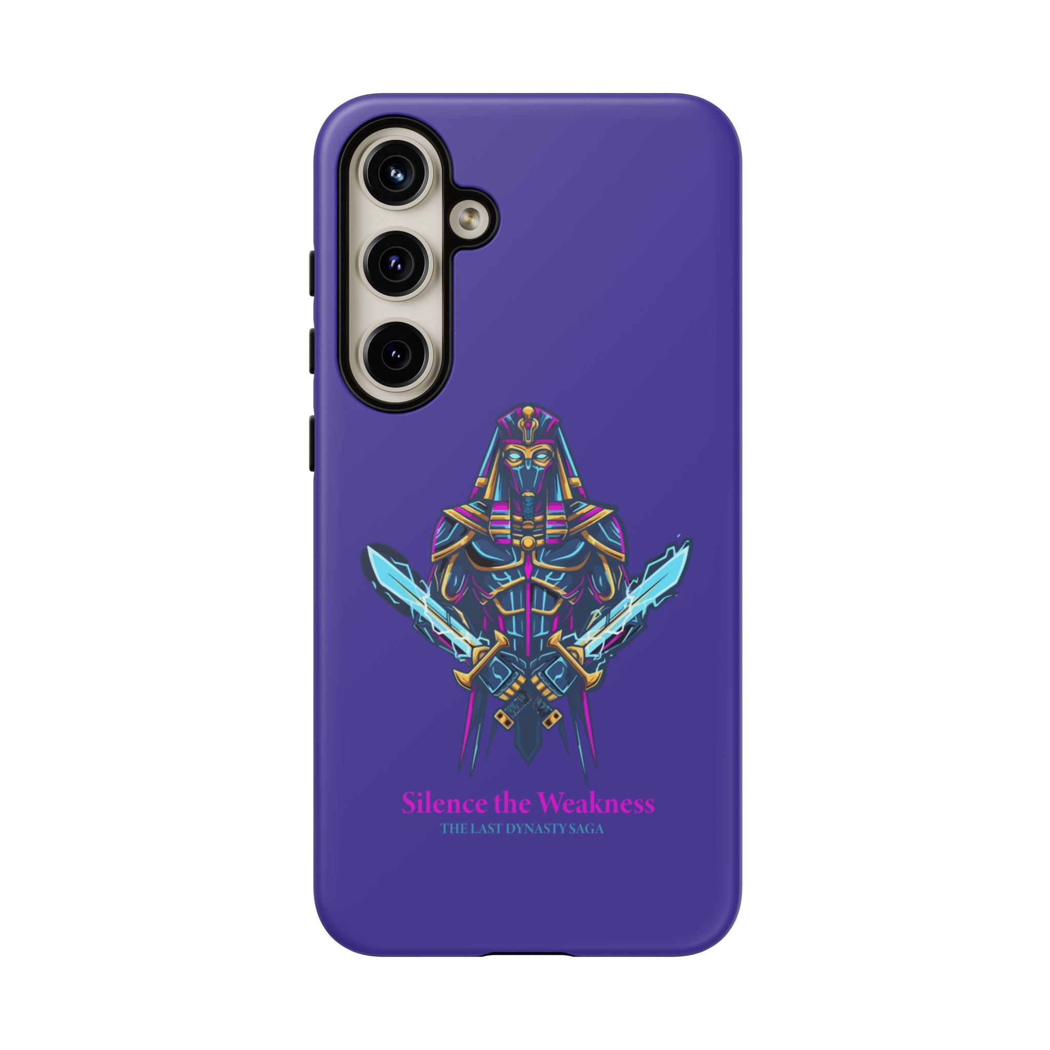 Phone Case — Neon Pharaoh Dual Swords "Silence the Weakness"