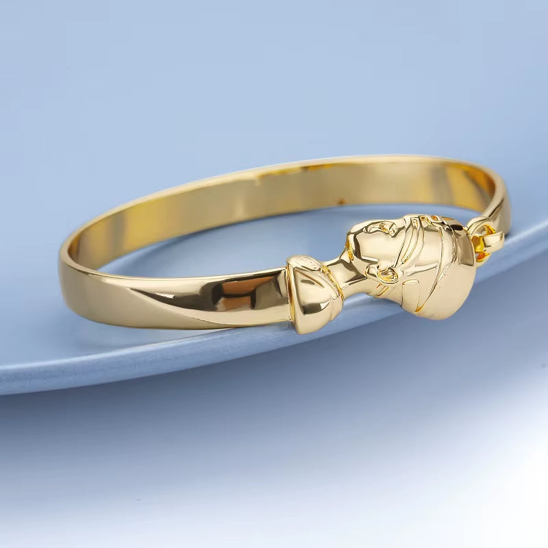 Nefertiti Cuff Bracelet Stainless Steel – Pharaoh’s Muse