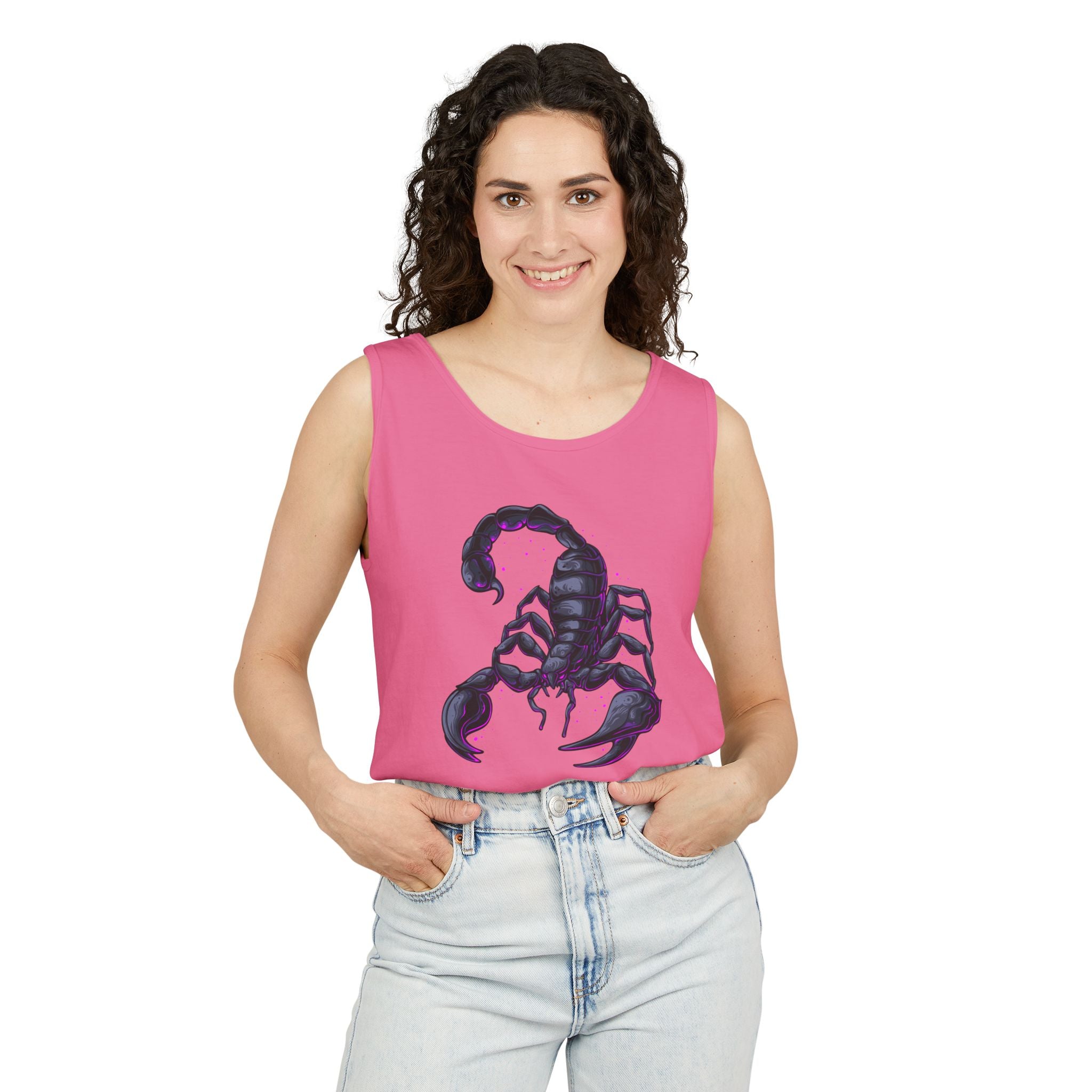 Scorpion Graphic Tank Top — Dark Cosmic Scorpion Art