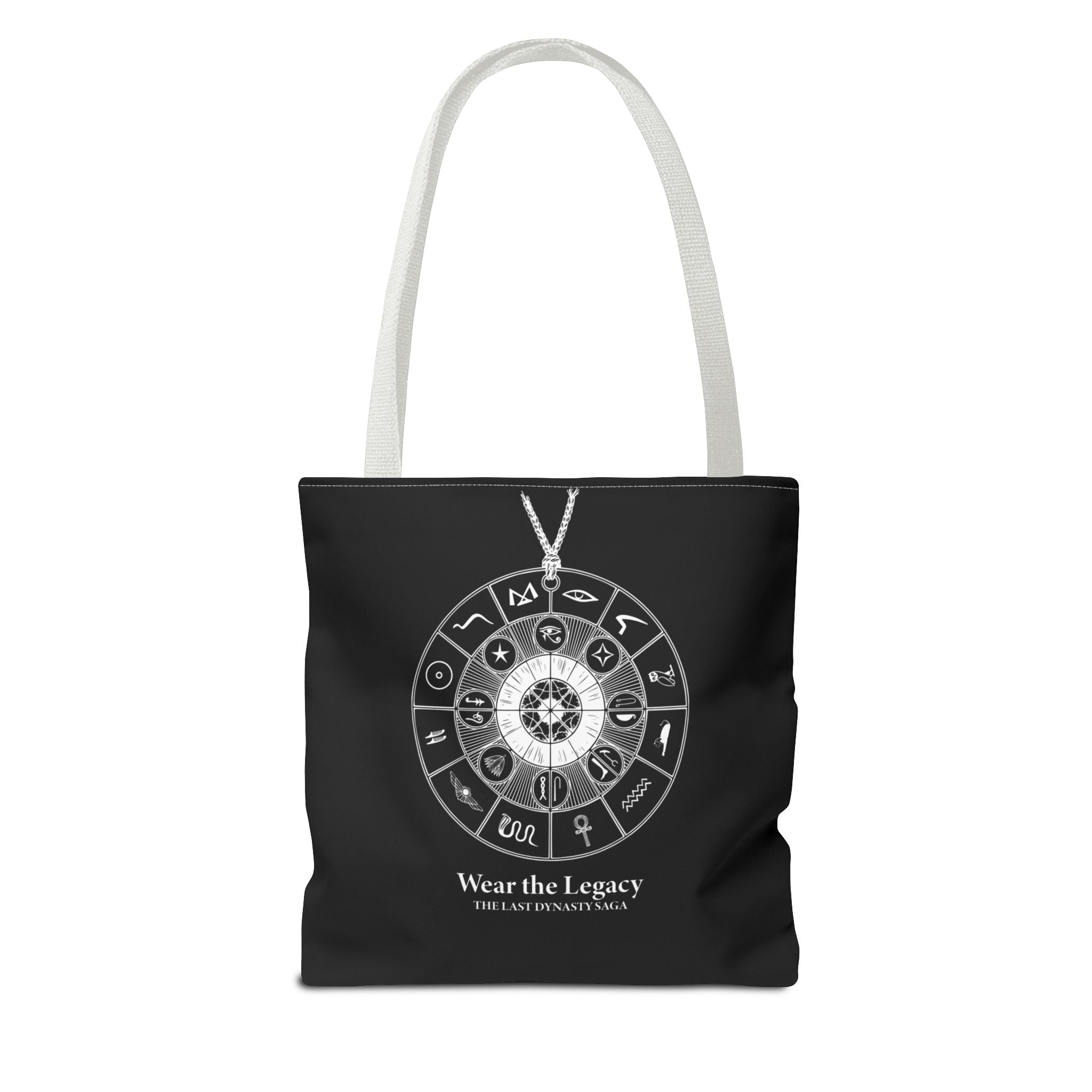 Mystic Temple Tote Bag — Ancient Light & Symbolic Wheel AOP Tote