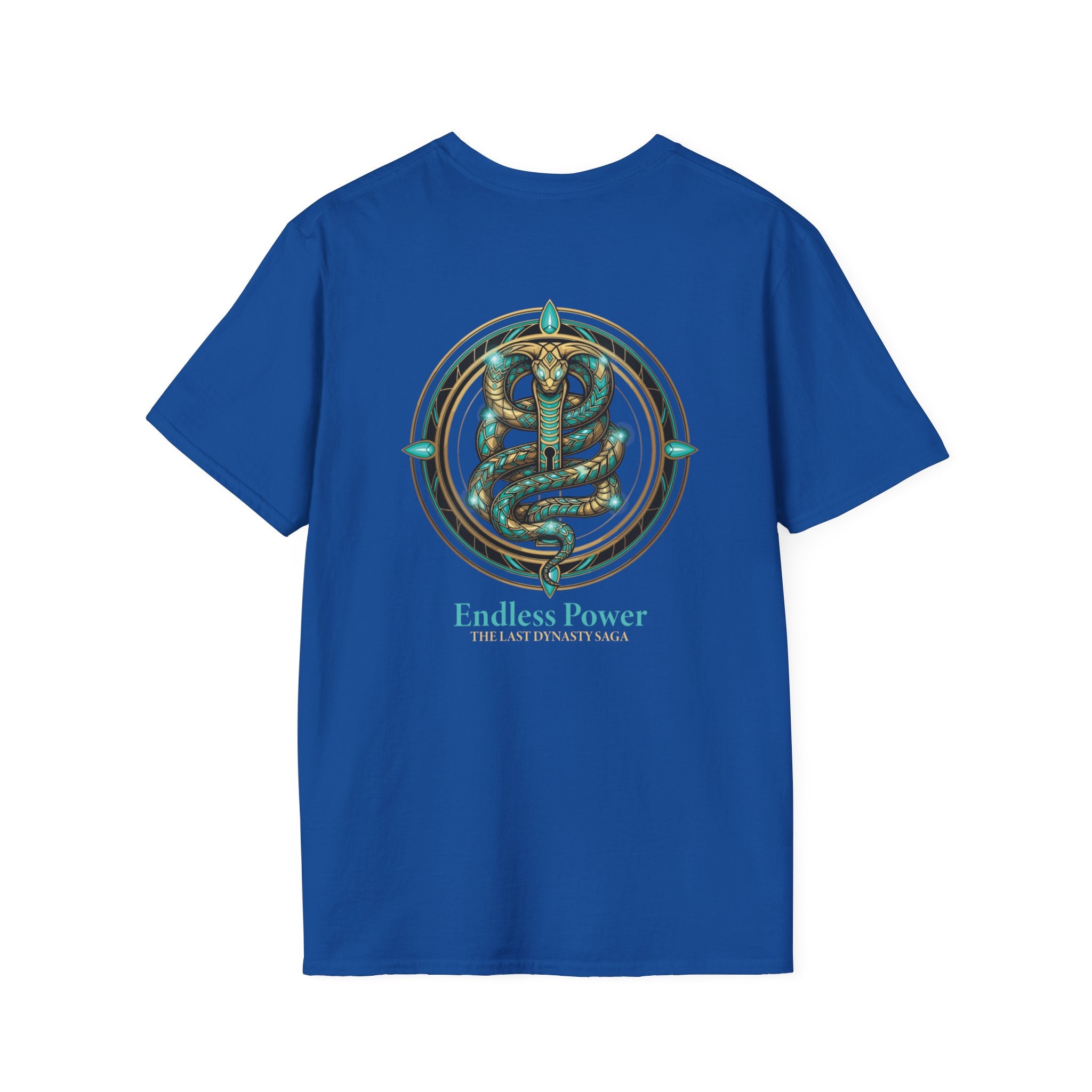 Egyptian Pharaoh Chest & Serpent Back T-Shirt — "This Is Your Awakening / Endless Power"