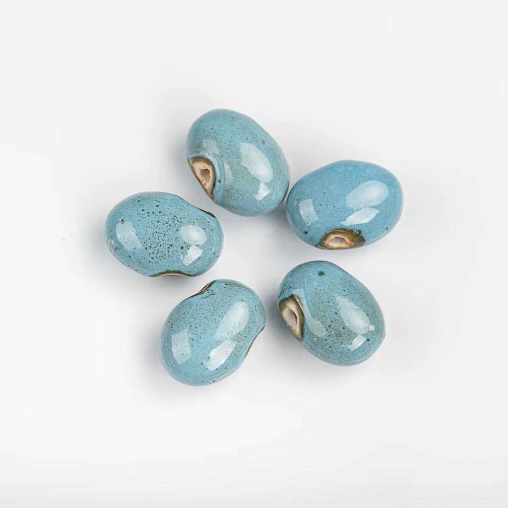 Imperial Kiln Ceramic Beads 5-Piece Porcelain Set – Vintage Restoration Style (