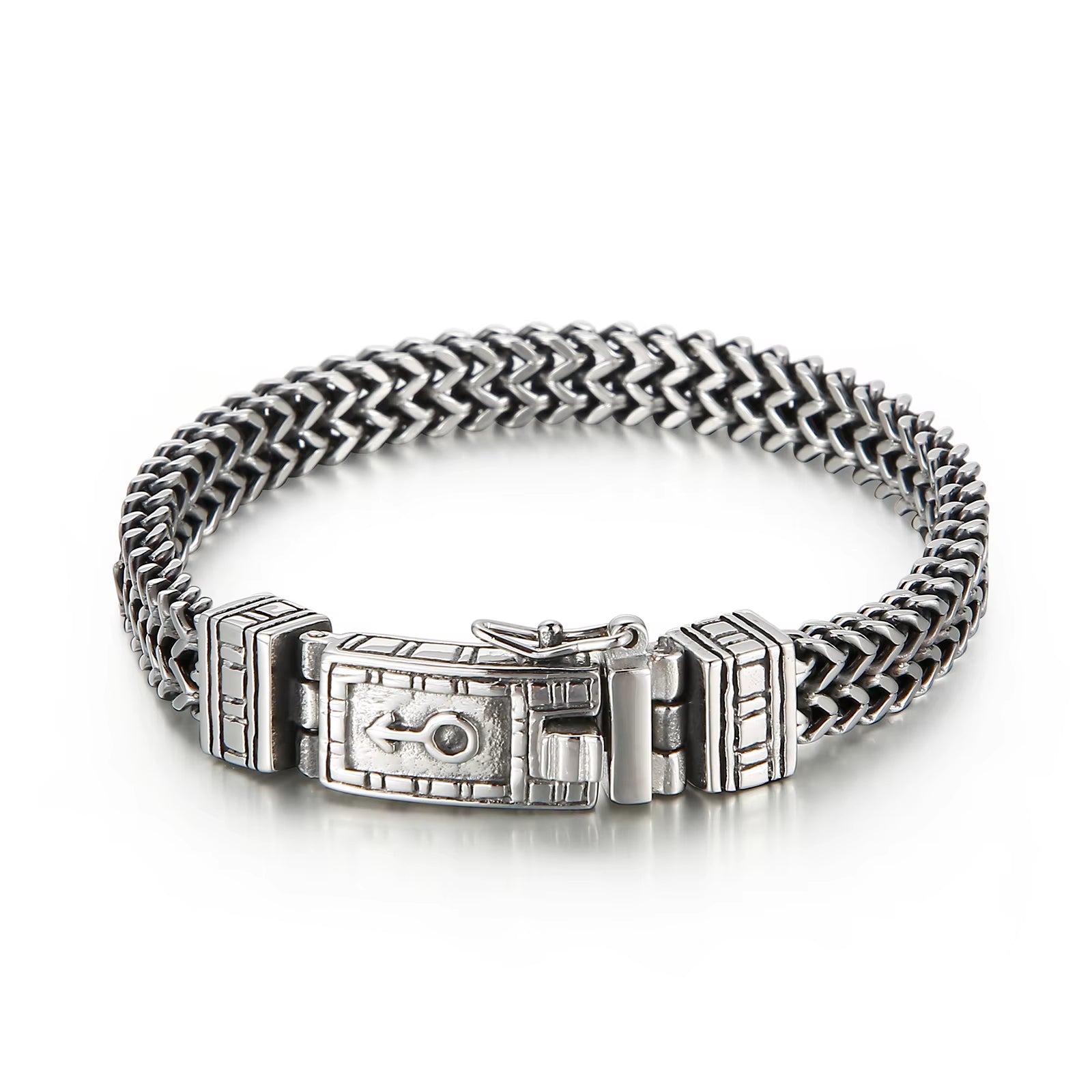 Ankh Mesh Bracelet 8mm Stainless Steel Chain | Symbol of Life