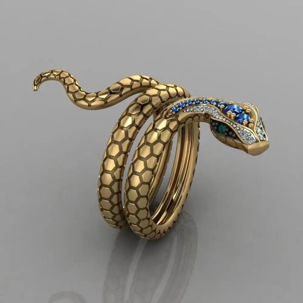Embrace Elegance with Our Adjustable Snake-Shaped Cocktail Ring – Perfect for Any Occasion!