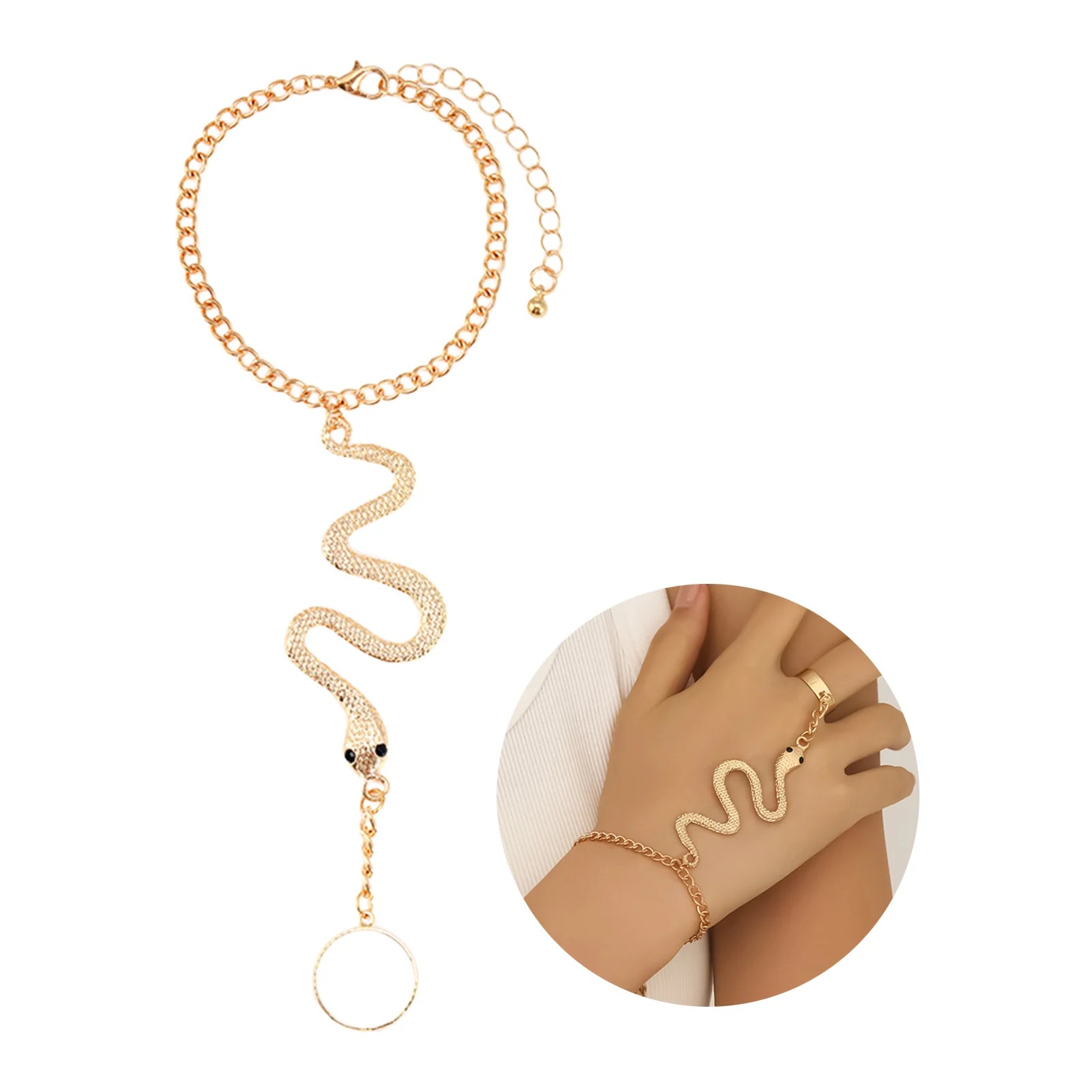 Exaggerated Gothic Snake Bracelet - Unique Animal Design for Women - Stylish Jewelry Gift for Any Occasion