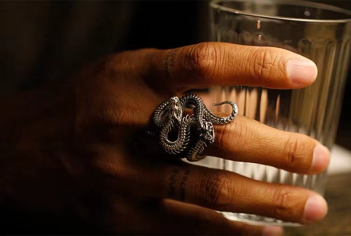 Serpent Coil Ring Adjustable Stainless Steel Animal Band