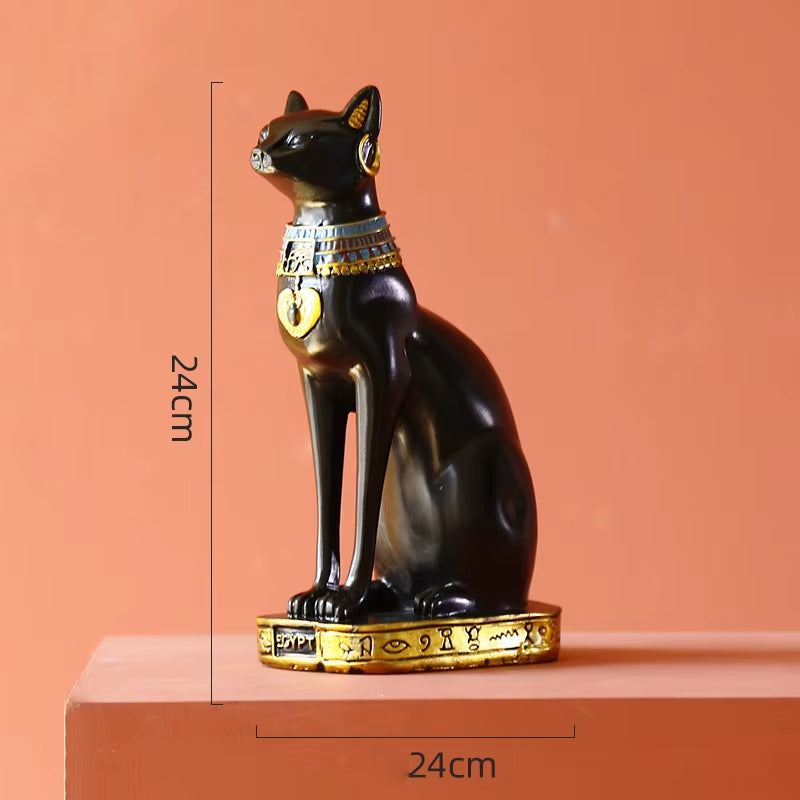 Bastet Cat Figurine Egyptian Guardian Sculpture