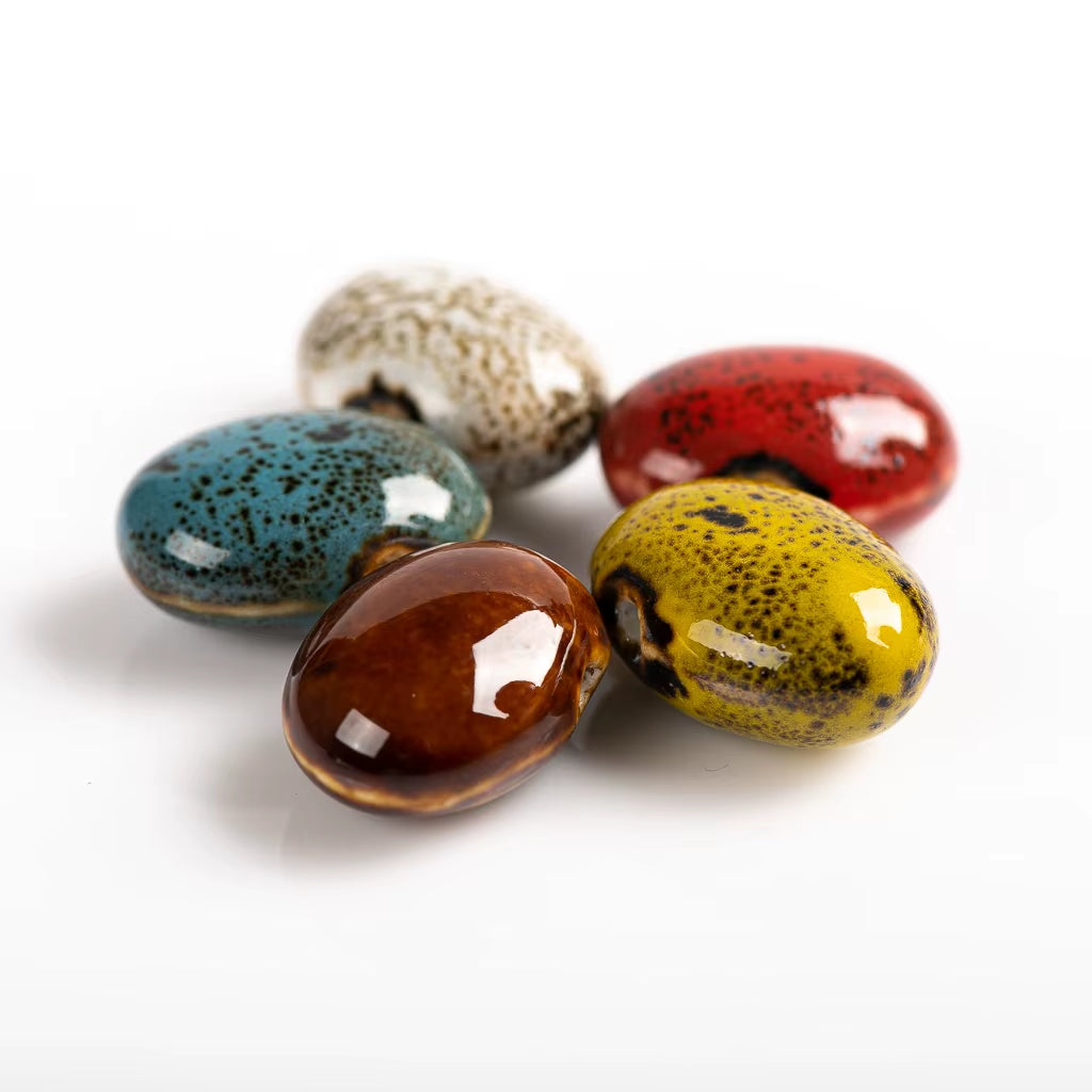 Imperial Kiln Ceramic Beads 5-Piece Porcelain Set – Vintage Restoration Style (