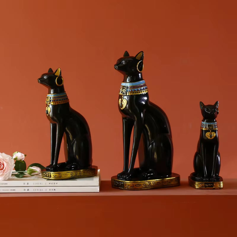 Bastet Cat Figurine Egyptian Guardian Sculpture