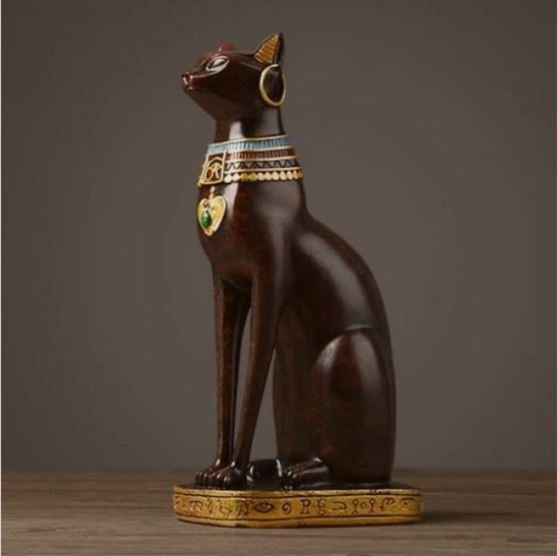 Temple Sentinel – Bastet Guardian Sculpture - Grace. Watchfulness. Protection.
