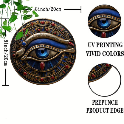 Eye of Horus Metal Wall Art UV-Printed Aluminum Sign – 3D Visual Effect