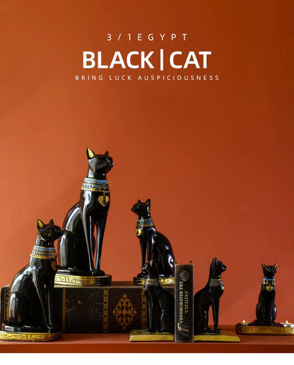 Bastet Cat Figurine Egyptian Guardian Sculpture