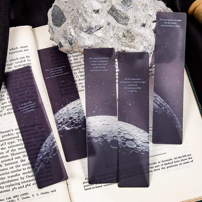Space Tour Series PVC Bookmarks Moon &amp; Dusk Theme – 5 Pieces per Pack