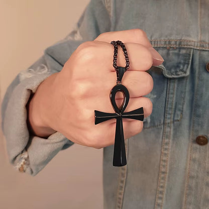 Black Ankh Pendant Symbol of Life – Stainless Steel