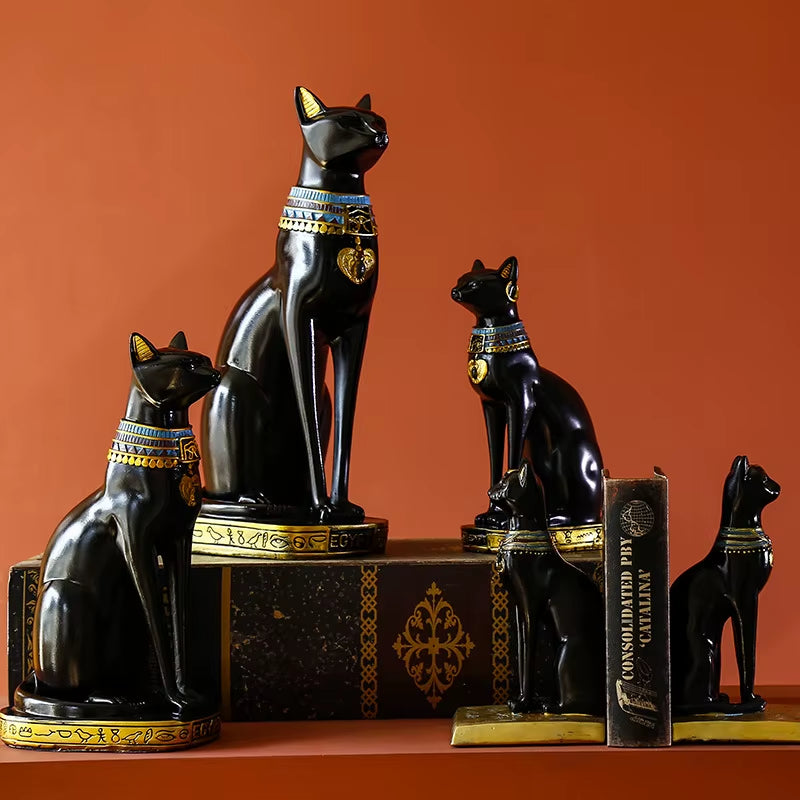 Bastet Cat Figurine Egyptian Guardian Sculpture