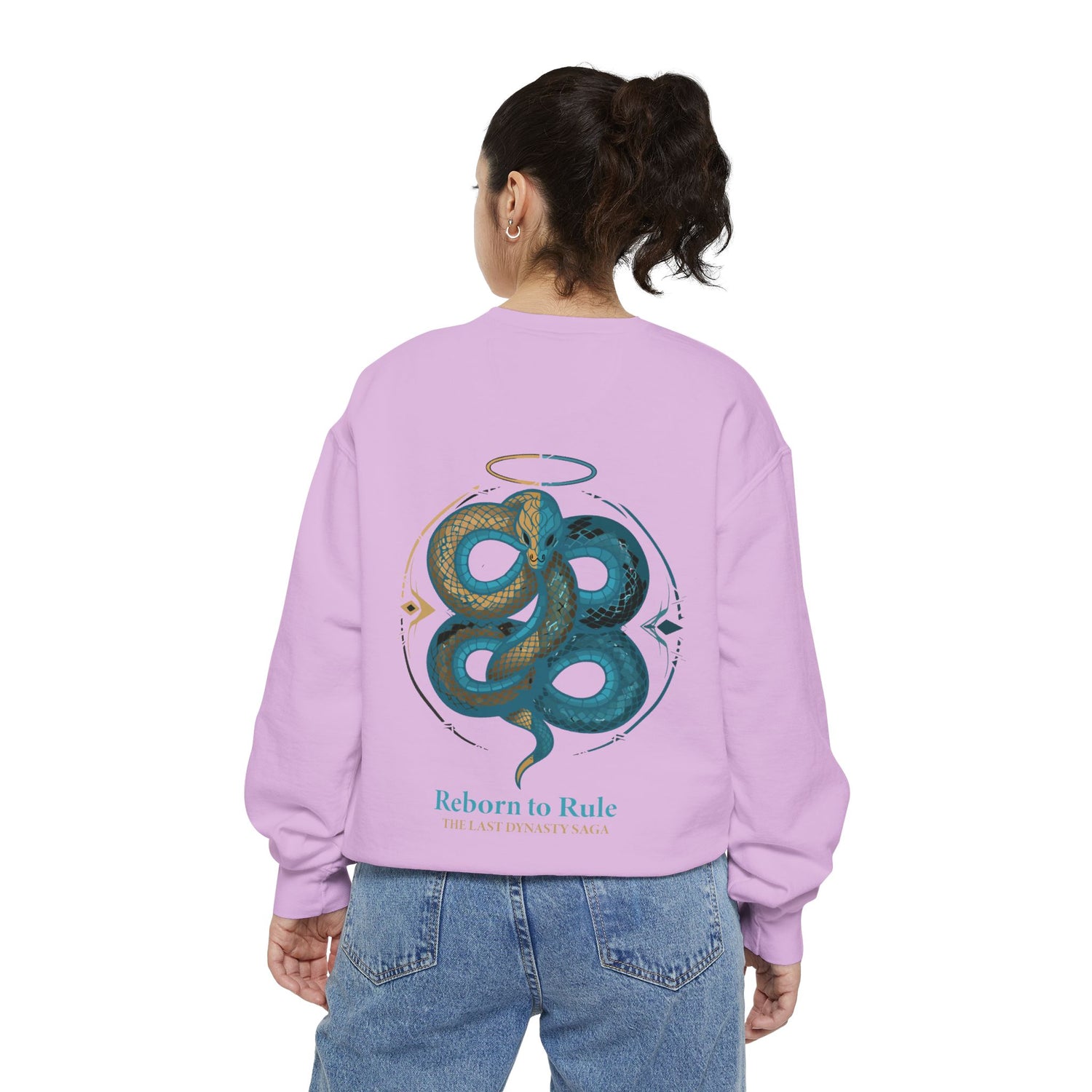 Snake Emblem Sweatshirt — "Reborn to Rule" Graphic Crewneck