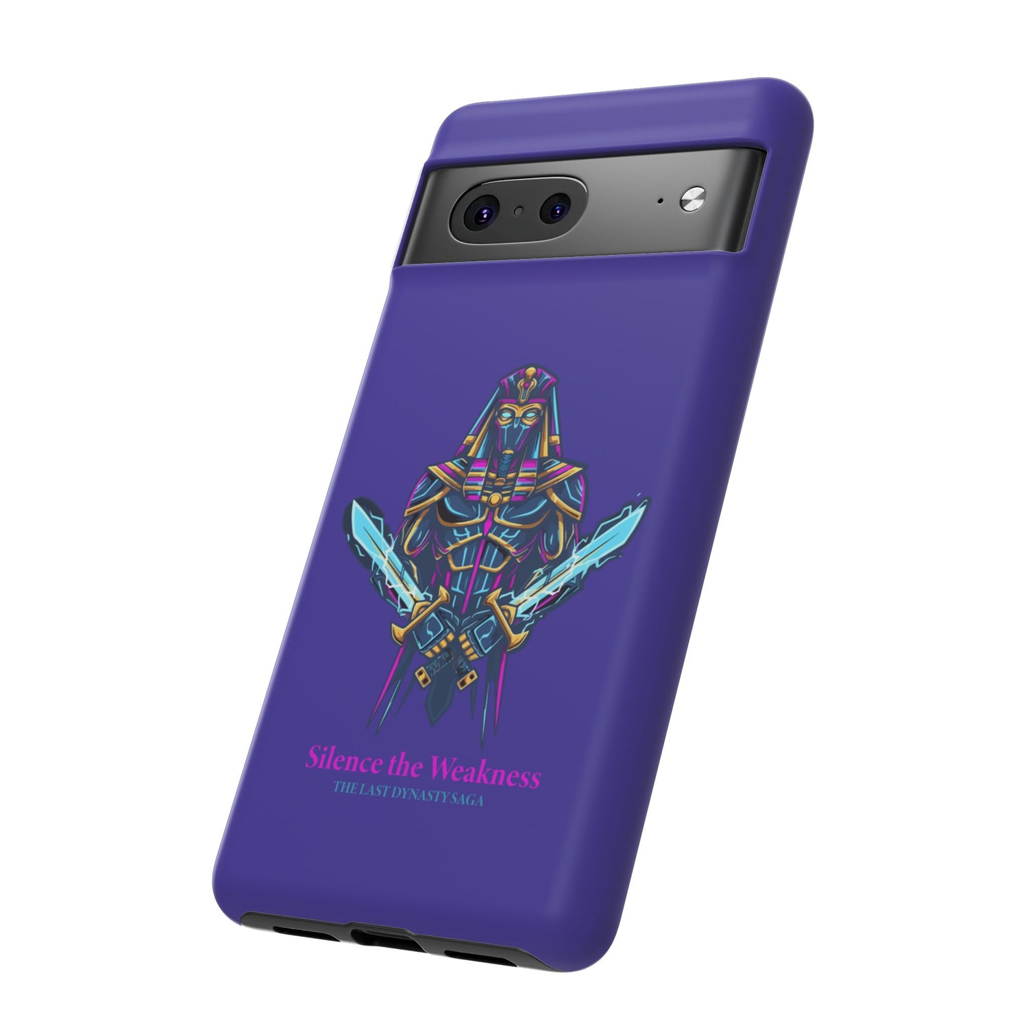 Phone Case — Neon Pharaoh Dual Swords "Silence the Weakness"