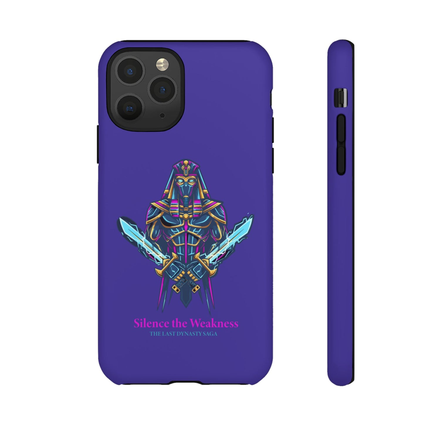 Phone Case — Neon Pharaoh Dual Swords "Silence the Weakness"