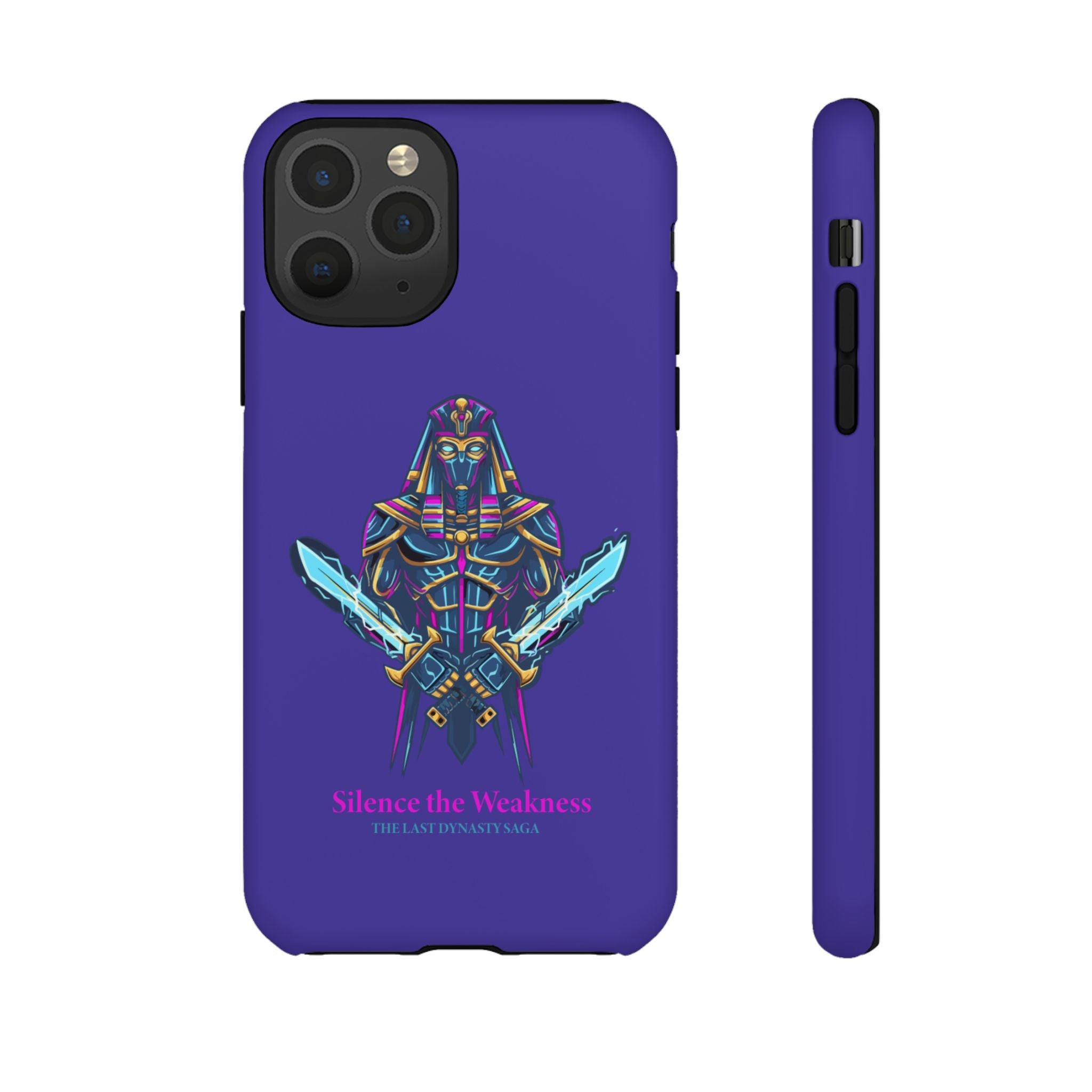 Phone Case — Neon Pharaoh Dual Swords "Silence the Weakness"