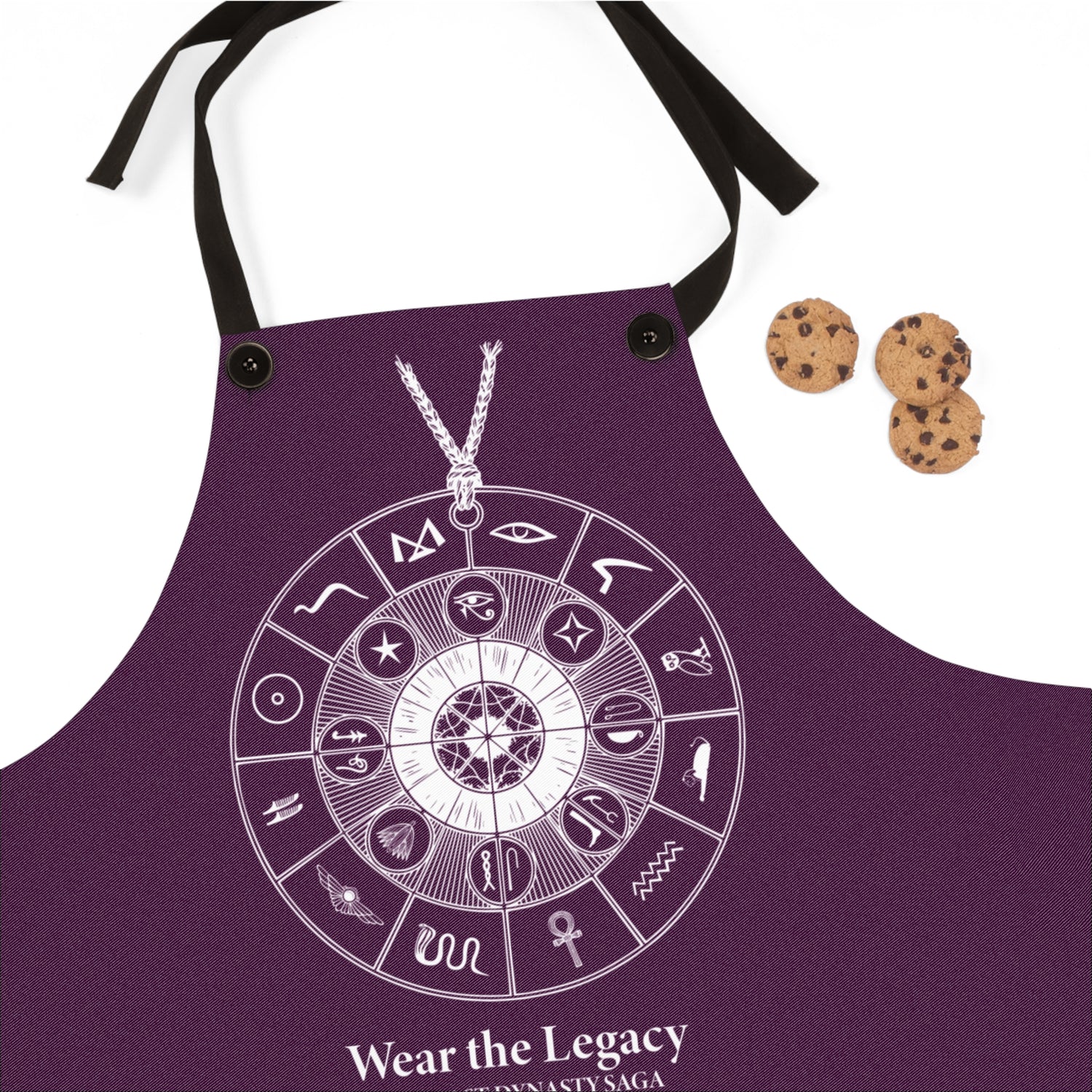 THE SAGA Compass Wheel Apron — "Wear the Legacy" SIGIL Kitchen Apron