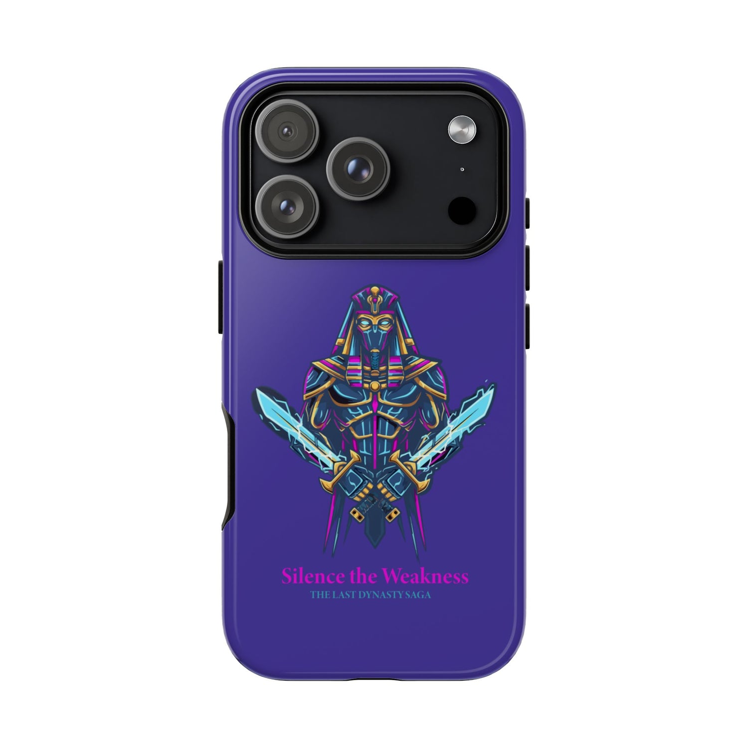 Phone Case — Neon Pharaoh Dual Swords "Silence the Weakness"
