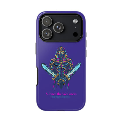 Phone Case — Neon Pharaoh Dual Swords "Silence the Weakness"