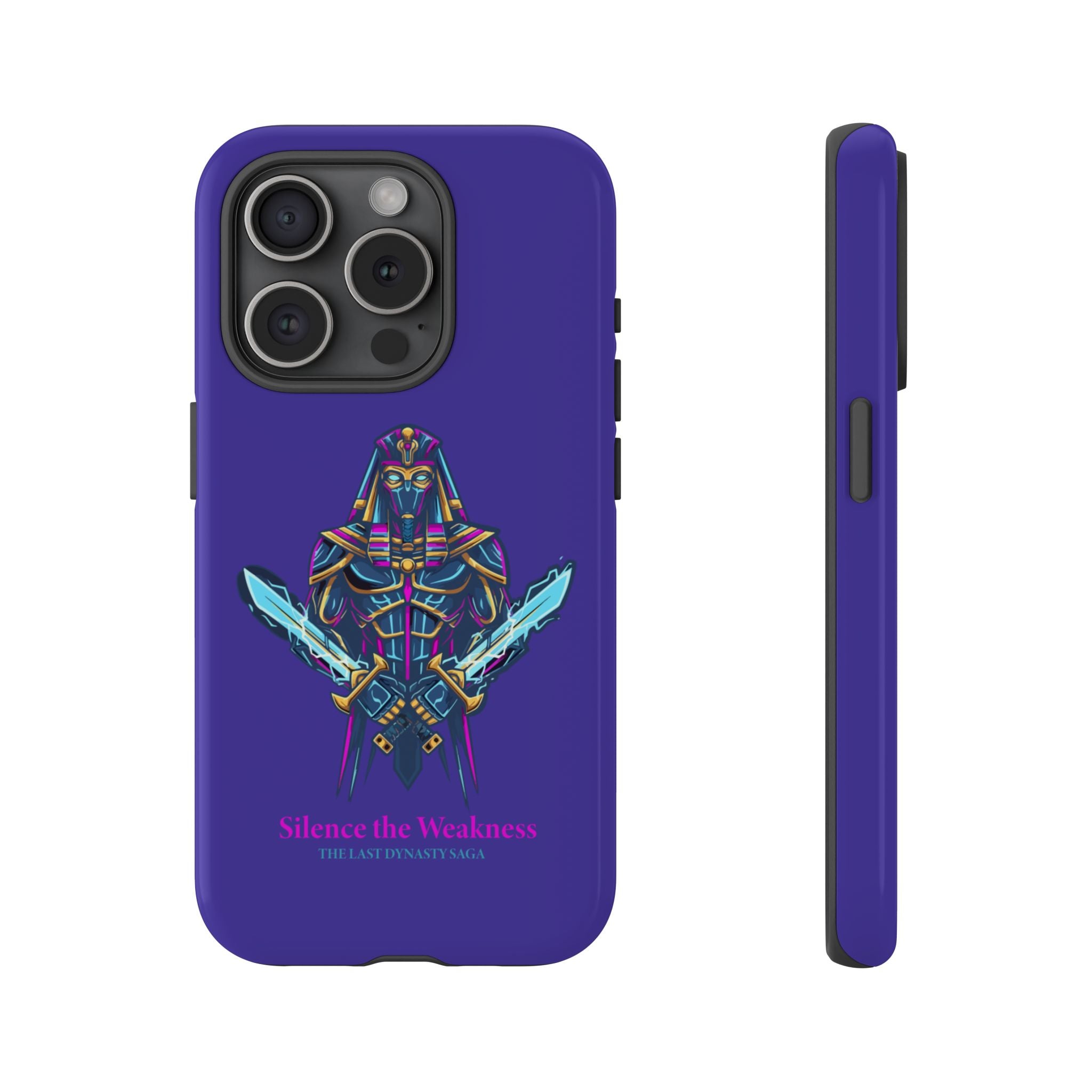 Phone Case — Neon Pharaoh Dual Swords "Silence the Weakness"