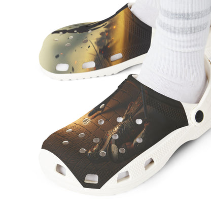 Printed EVA Foam Clogs — Warm Fireplace Photo All-Over Print