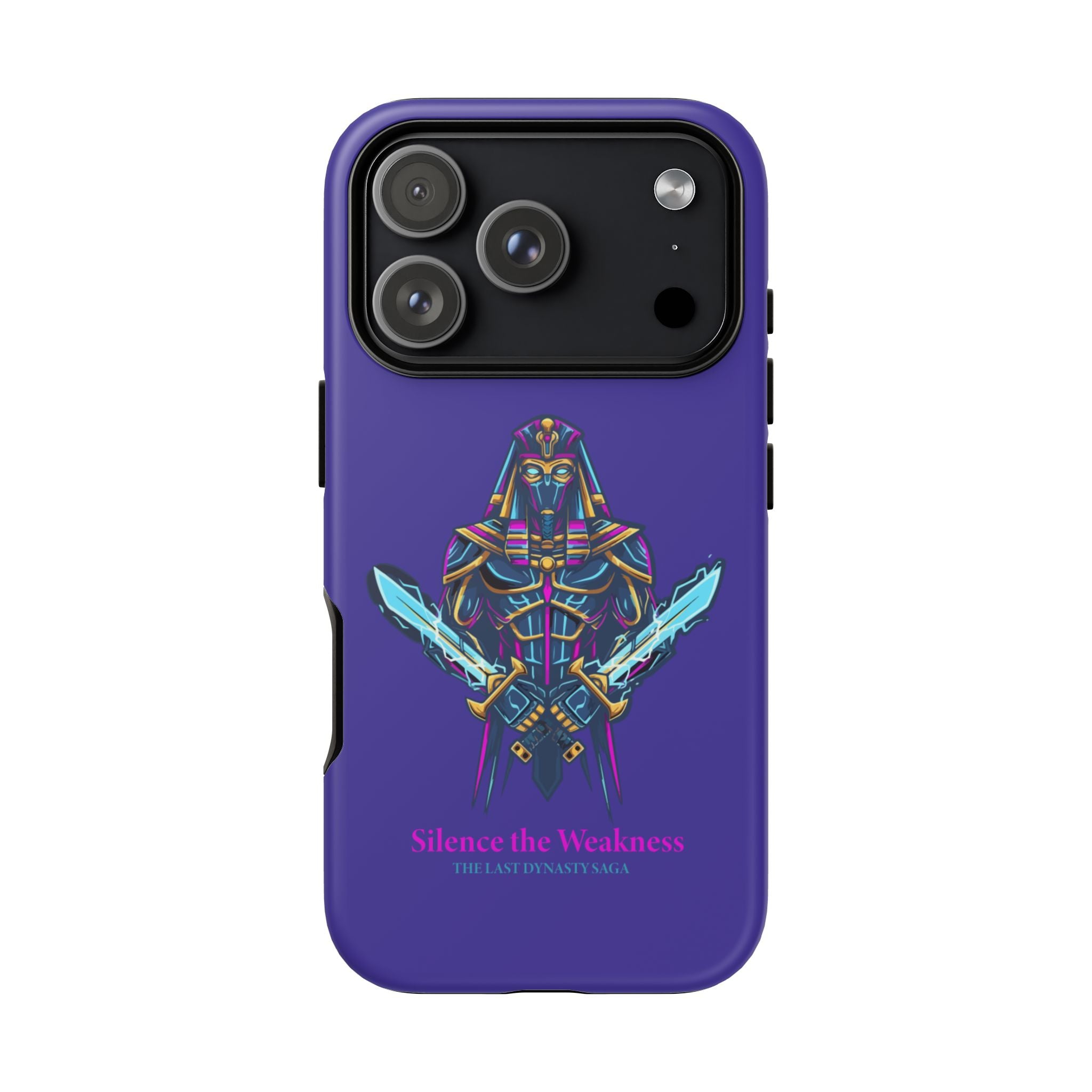 Phone Case — Neon Pharaoh Dual Swords "Silence the Weakness"