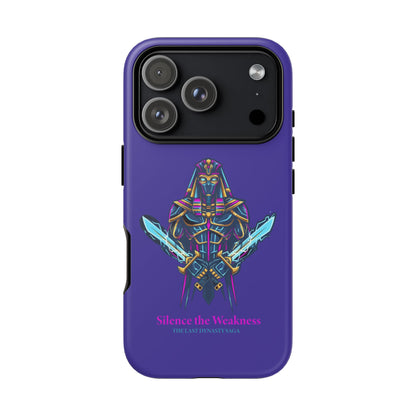 Phone Case — Neon Pharaoh Dual Swords "Silence the Weakness"