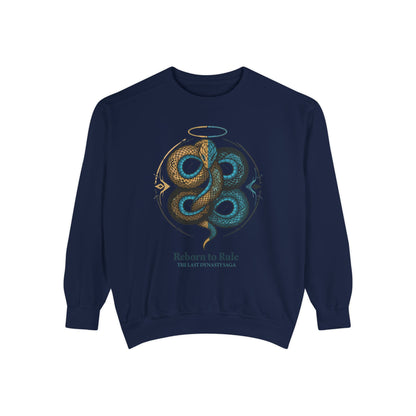 Snake Emblem Sweatshirt — "Reborn to Rule" Graphic Crewneck