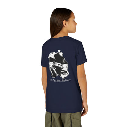 Youth Graphic Tee — THE SAGA Compass &amp; Abstract Hero&