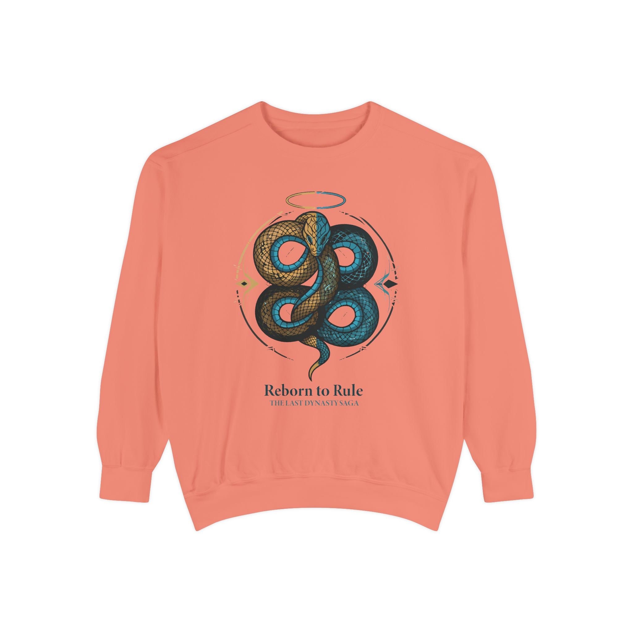 Snake Emblem Sweatshirt — "Reborn to Rule" Graphic Crewneck