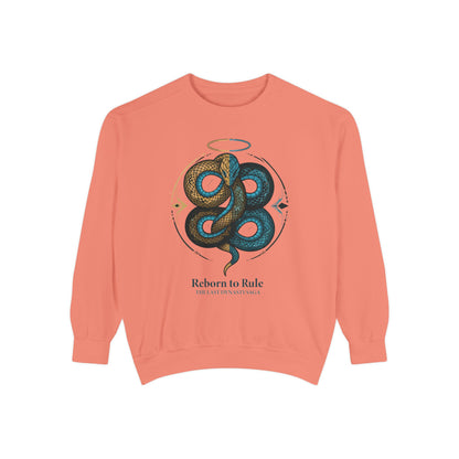 Snake Emblem Sweatshirt — "Reborn to Rule" Graphic Crewneck