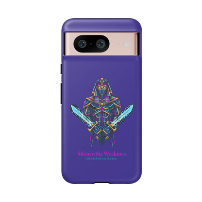 Phone Case — Neon Pharaoh Dual Swords "Silence the Weakness"