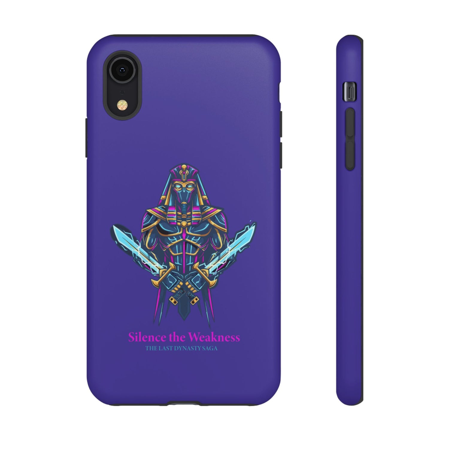 Phone Case — Neon Pharaoh Dual Swords "Silence the Weakness"