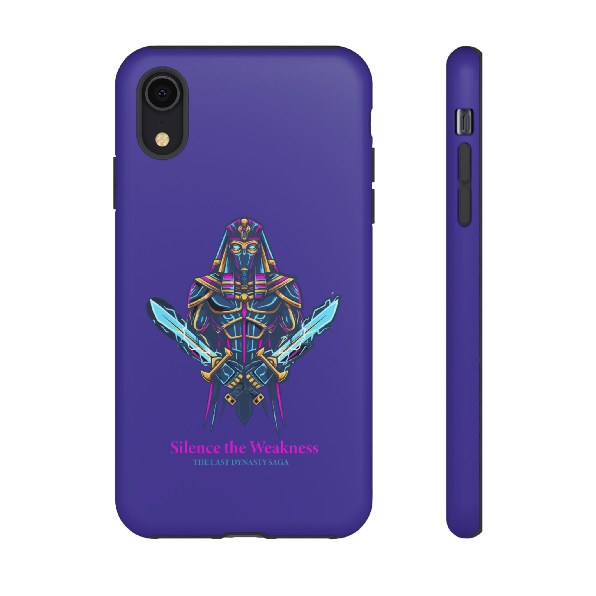 Phone Case — Neon Pharaoh Dual Swords "Silence the Weakness"