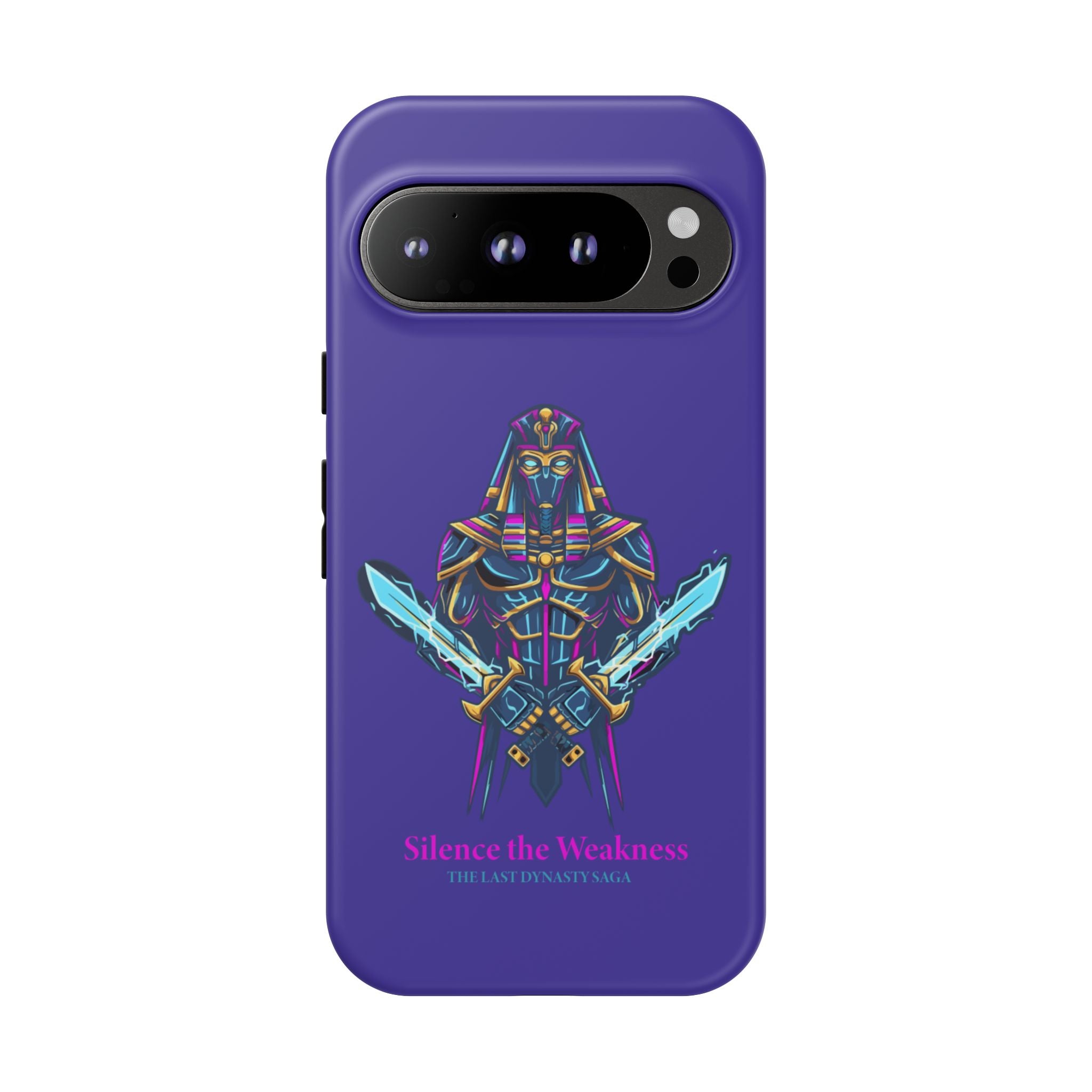 Phone Case — Neon Pharaoh Dual Swords "Silence the Weakness"