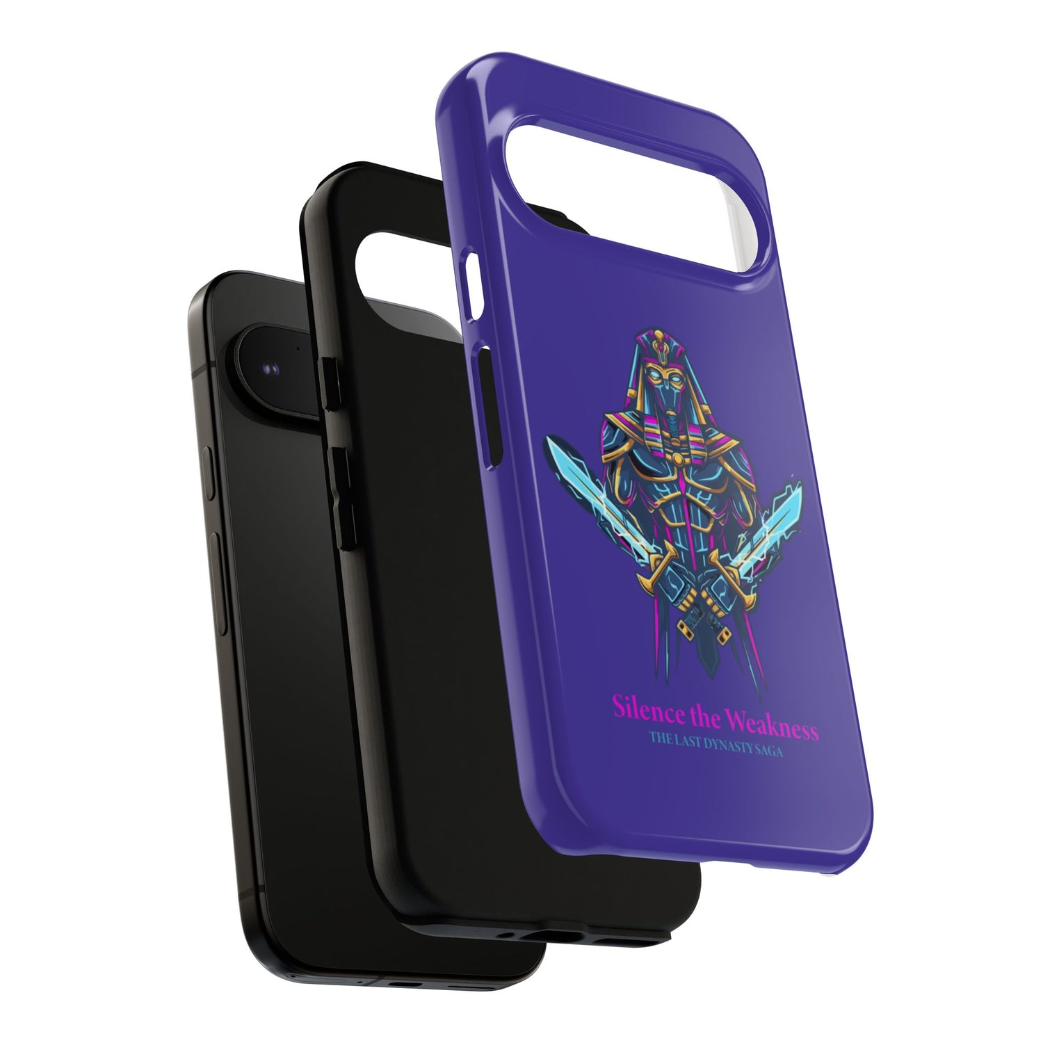 Phone Case — Neon Pharaoh Dual Swords "Silence the Weakness"