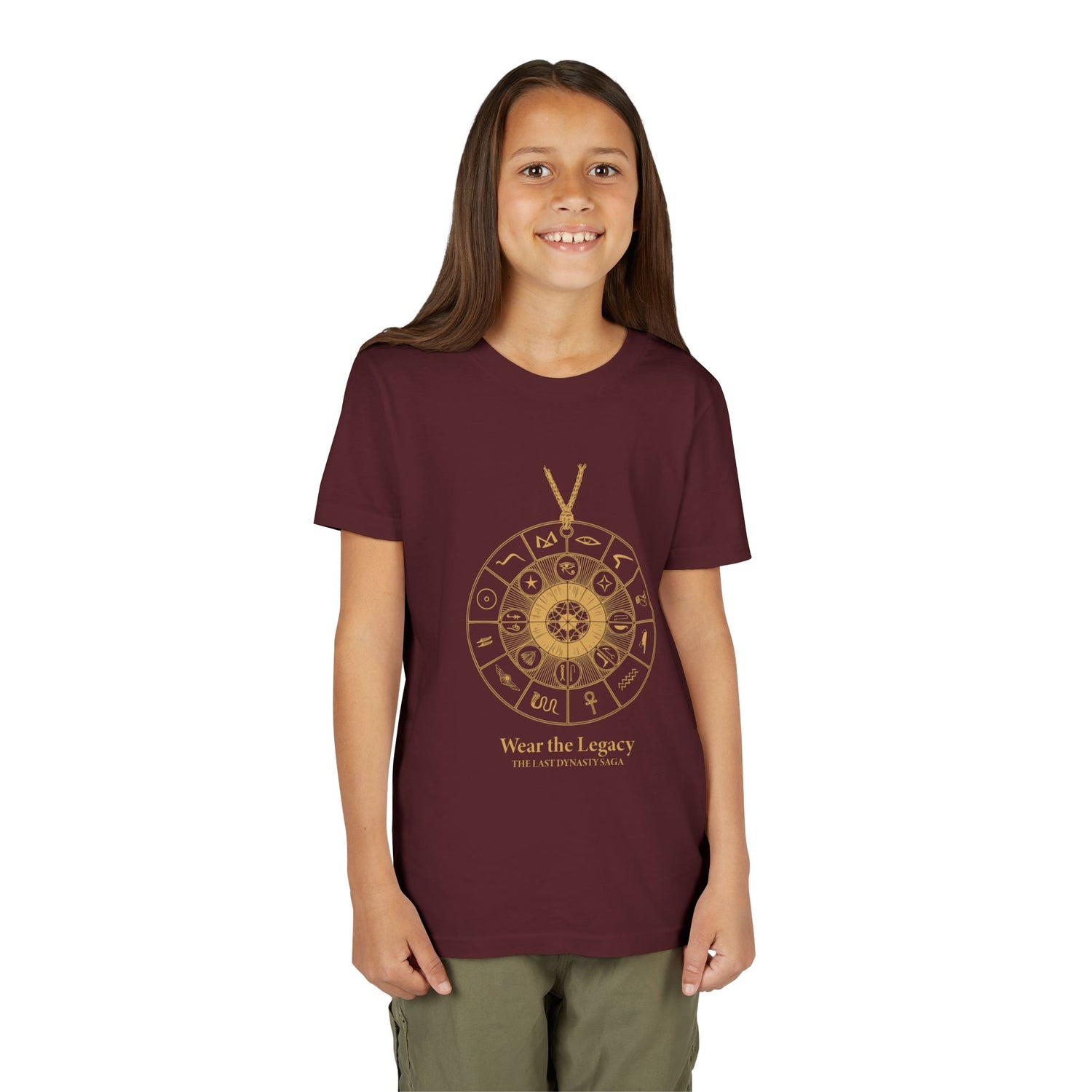 Youth Graphic Tee — THE SAGA Compass &amp; Abstract Hero&